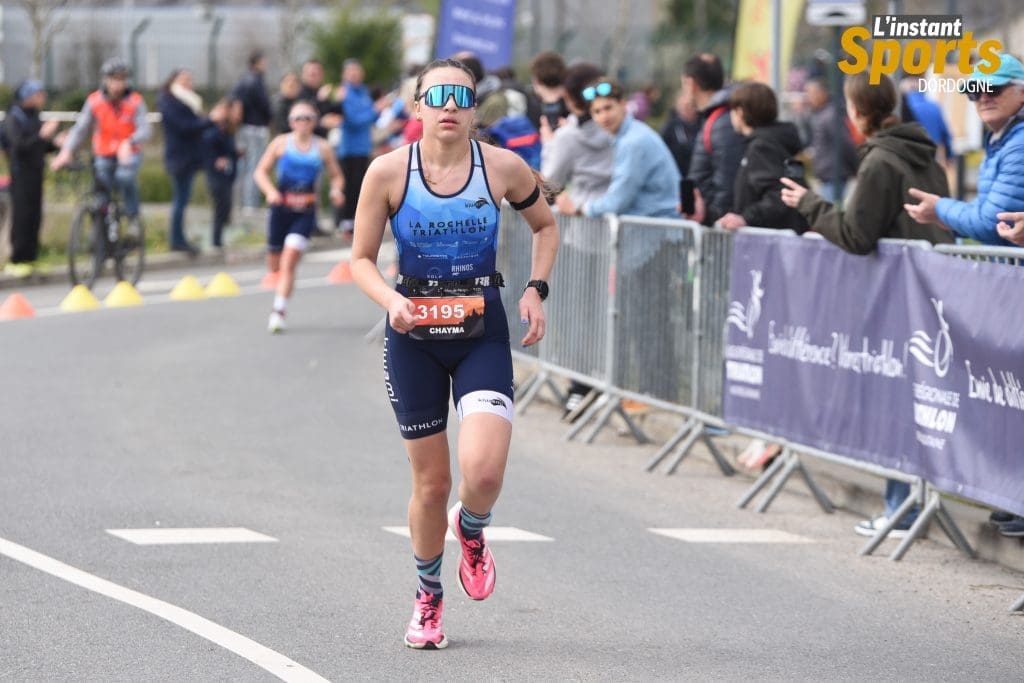 la premiere féminin d'une des courses du duathlon de périgueux 