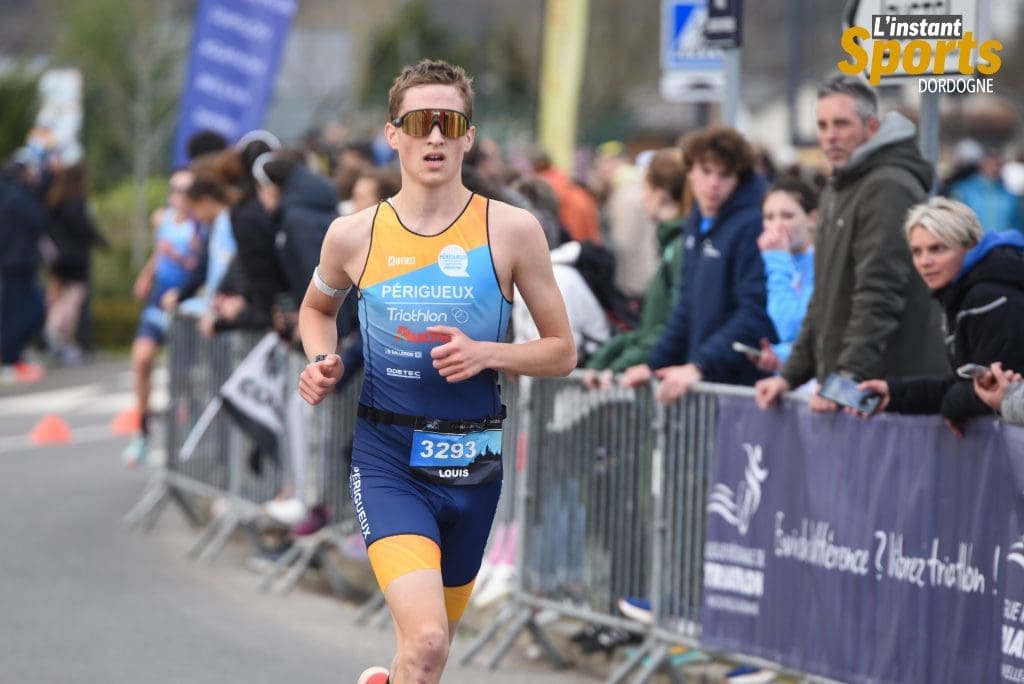 Le périgourdin lors de l'arrivée du duathlon de périgueux
